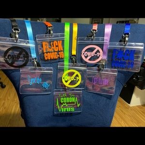 Covid-19 vaccine card holders with lanyards